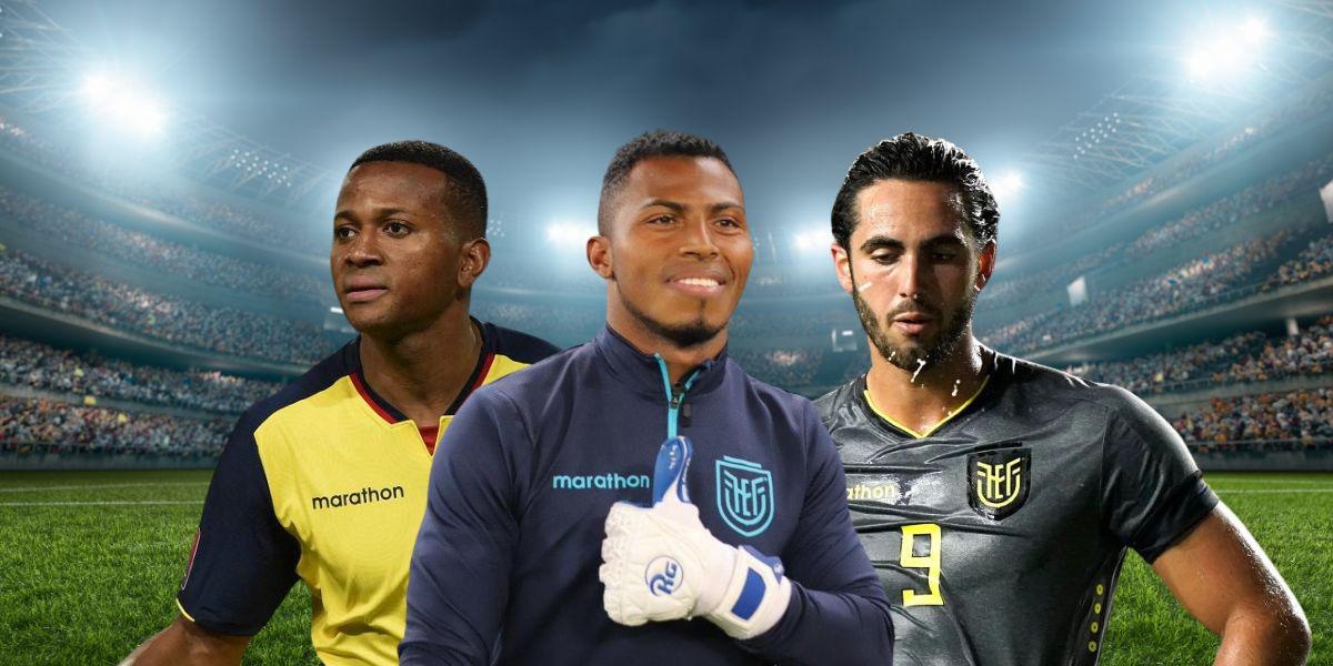 Michael Estrada (Liga de Quito), Pedro Ortiz (Emelec) y Leonardo Campana (Inter Miami) (Ecuavisa)