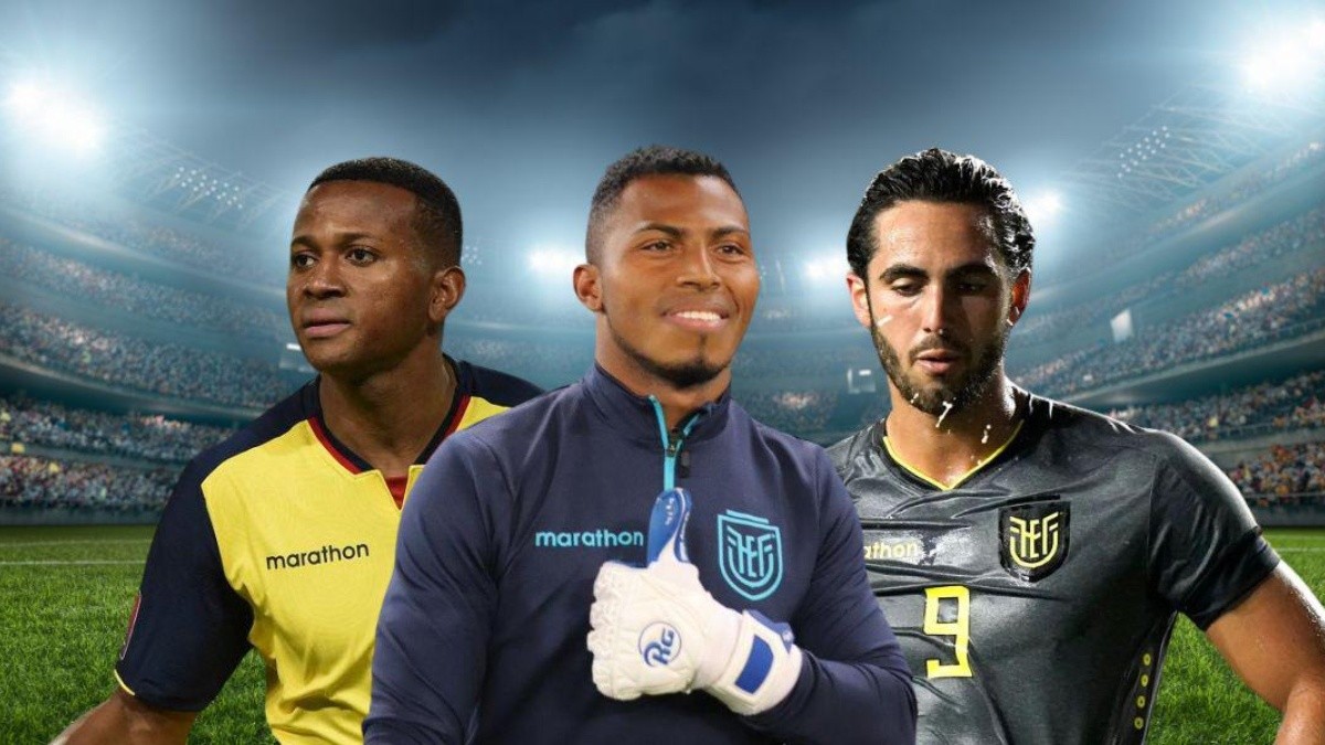 Michael Estrada (Liga de Quito), Pedro Ortiz (Emelec) y Leonardo Campana (Inter Miami) (Ecuavisa)