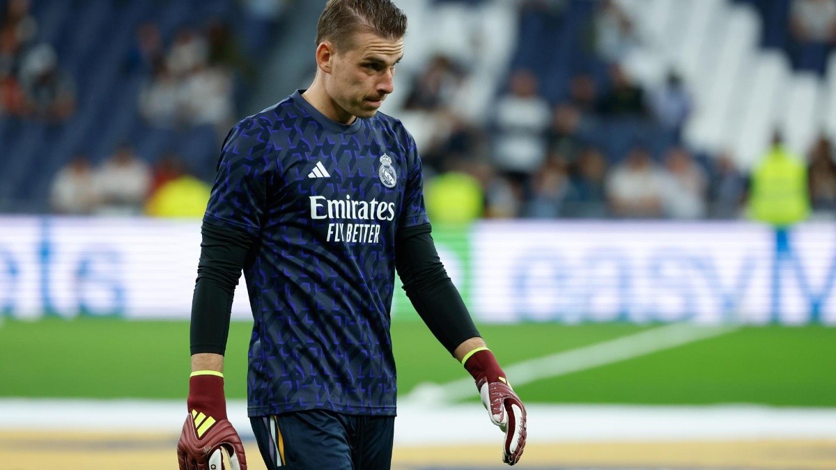 El ucraniano Andriy Lunin, guardameta del Real Madrid. (EFE)