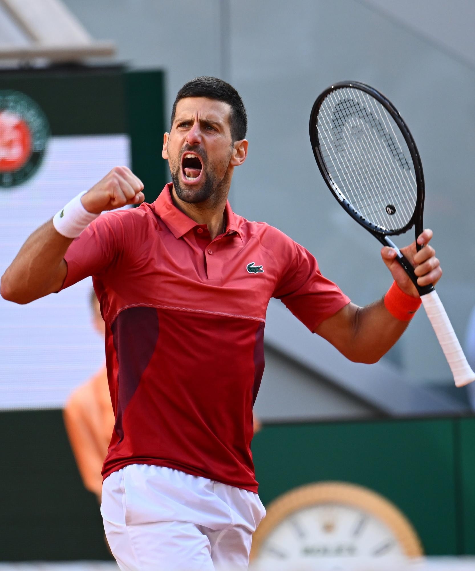 Novak Djokovic celebra su victoria sobre Francisco Cerúndolo (Foto: Internet)