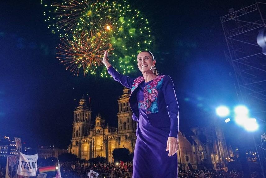 Claudia Sheinbaum en Zócalo de México. (Foto: Instagram @claudia_shein)