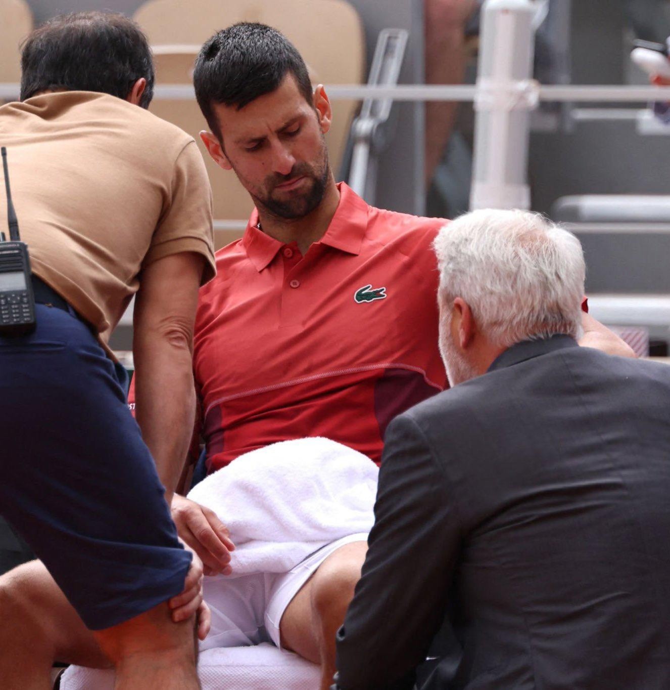 Novak Djokovic se lesionó en los octavos de final del Roland Garros (Foto: Internet)
