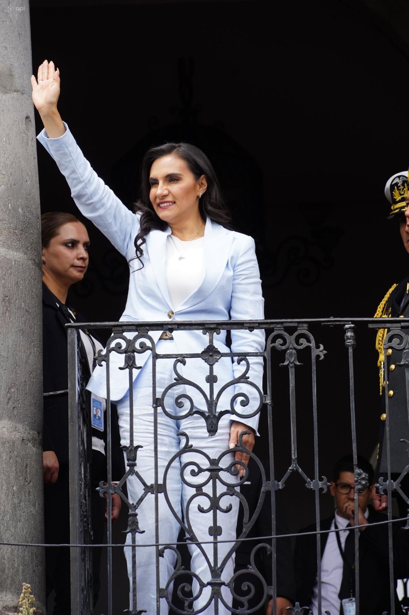 Verónica Abad, en el cambio de guardia el 28 de noviembre de 2023. (API)