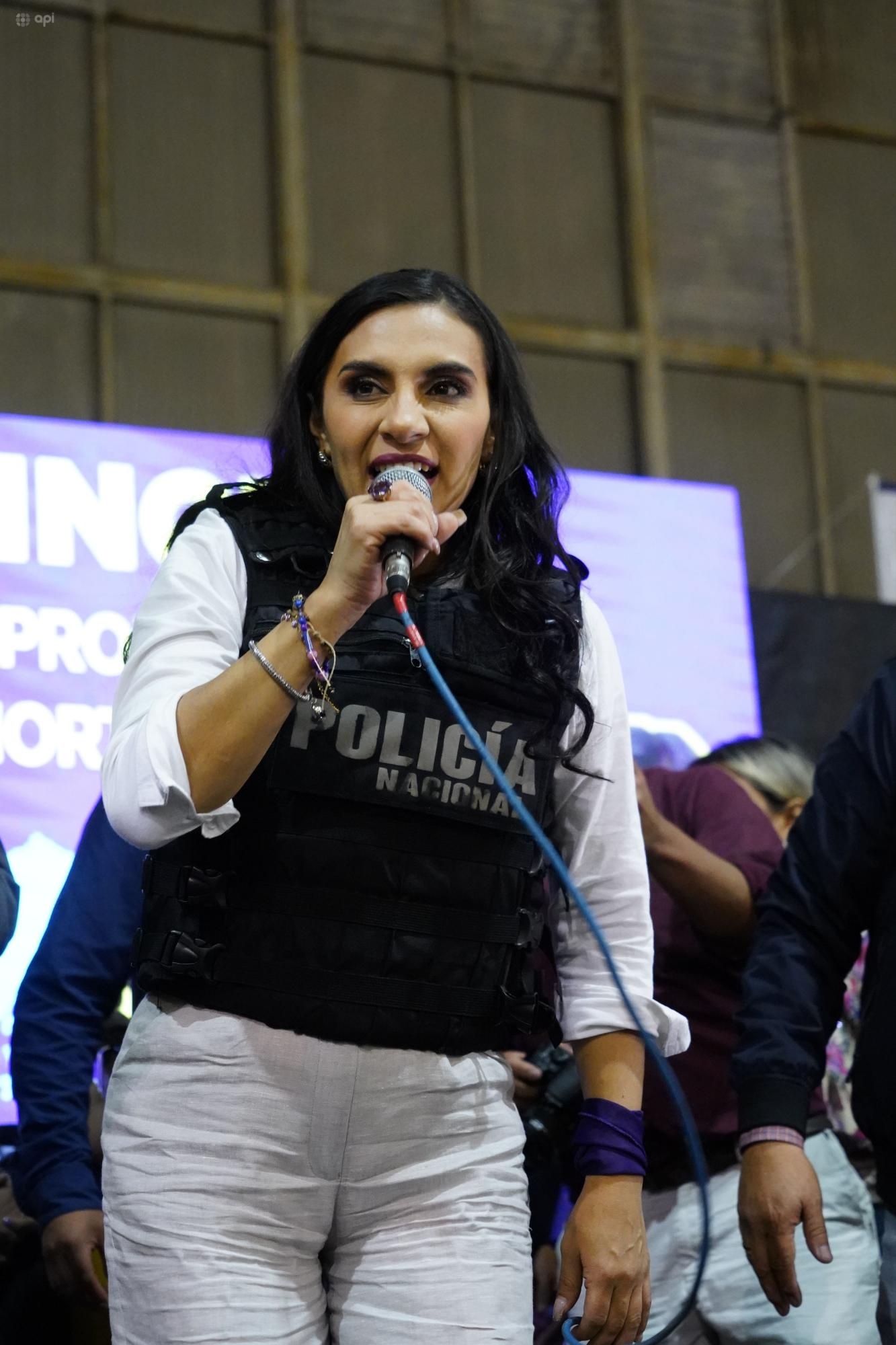 Verónica Abad durante la campaña electoral por las elecciones anticipadas 2023. (API)