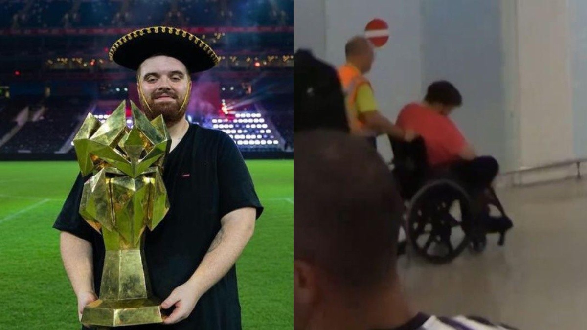 Ibai cargando el trofeo de campeones mundiales de la Kings League (Cuenta oficial de Instagram de @ibaillanos)