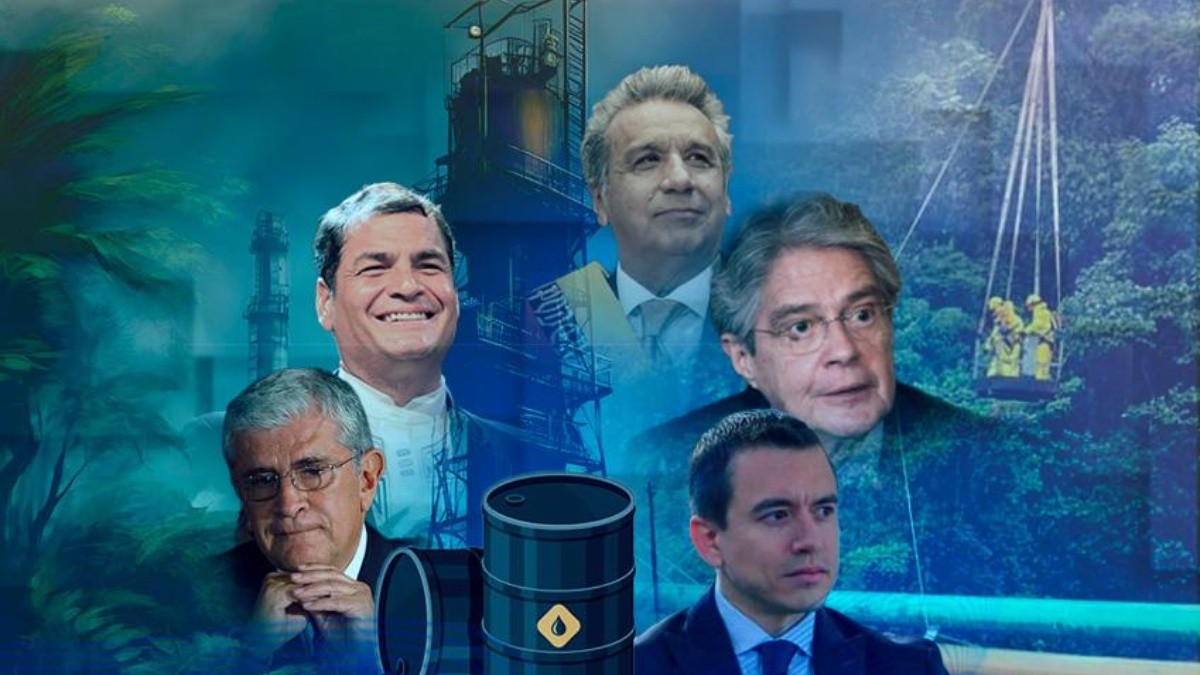 Presidentes del Ecuador desde 2005 hasta 2024 no han salvado la producción petrolera (Ecuavisa)
