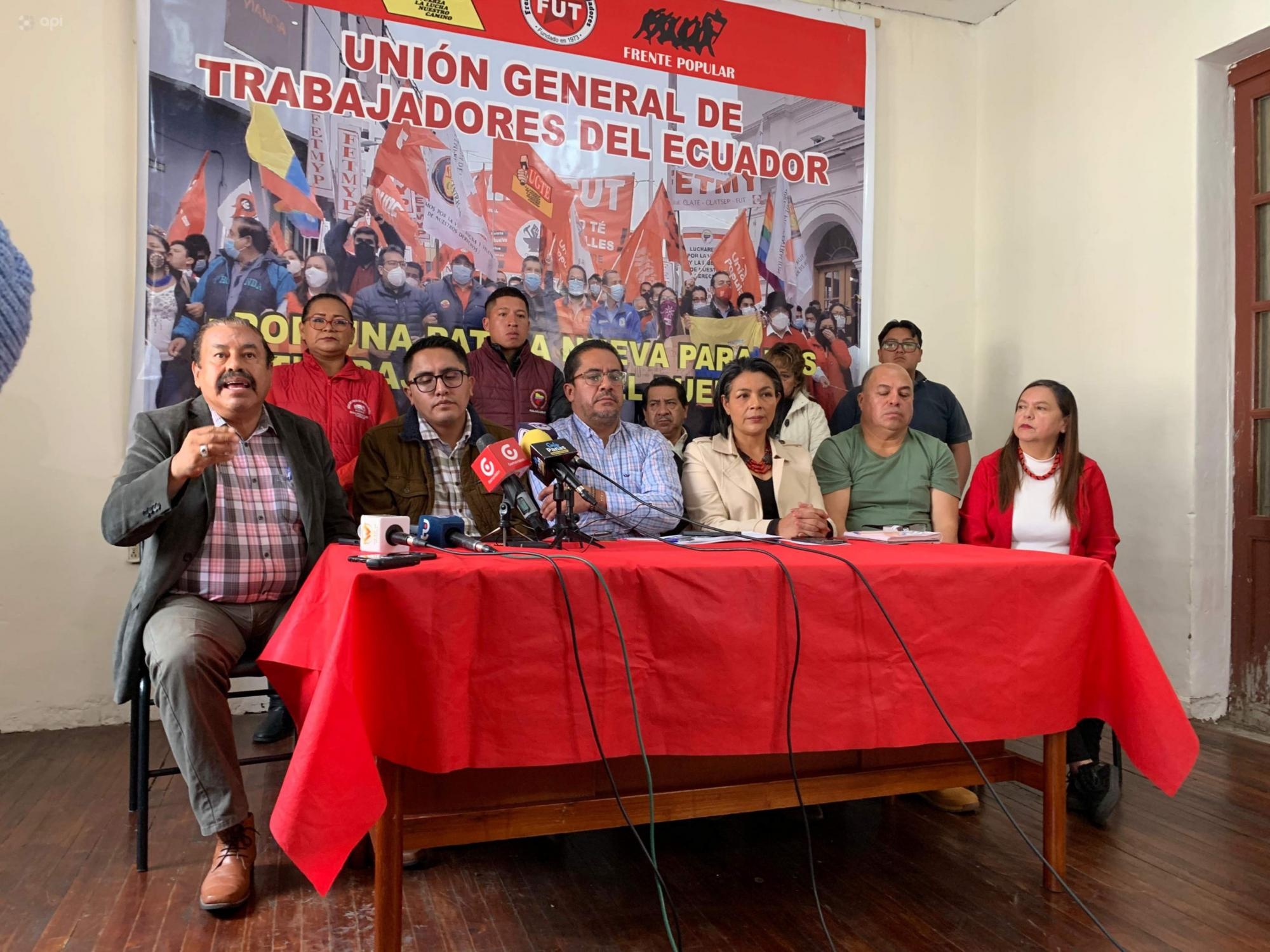 Representantes de organizaciones sociales en una imagen del miércoles 19 de junio. (API)