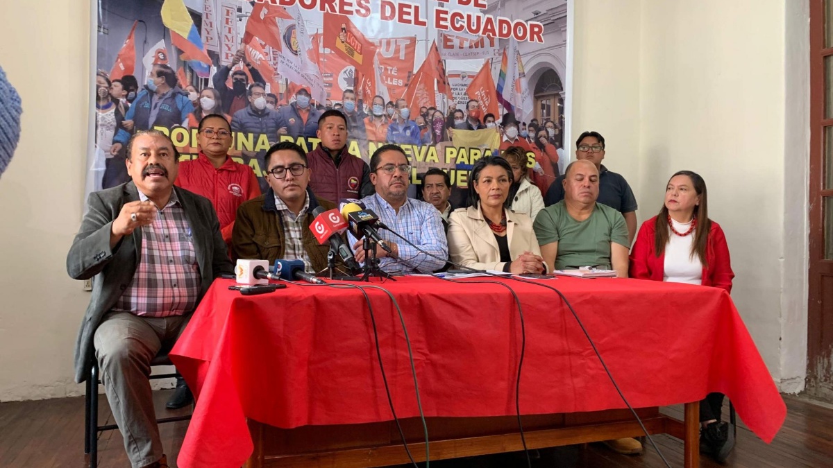 Representantes de organizaciones sociales en una imagen del miércoles 19 de junio. (API)