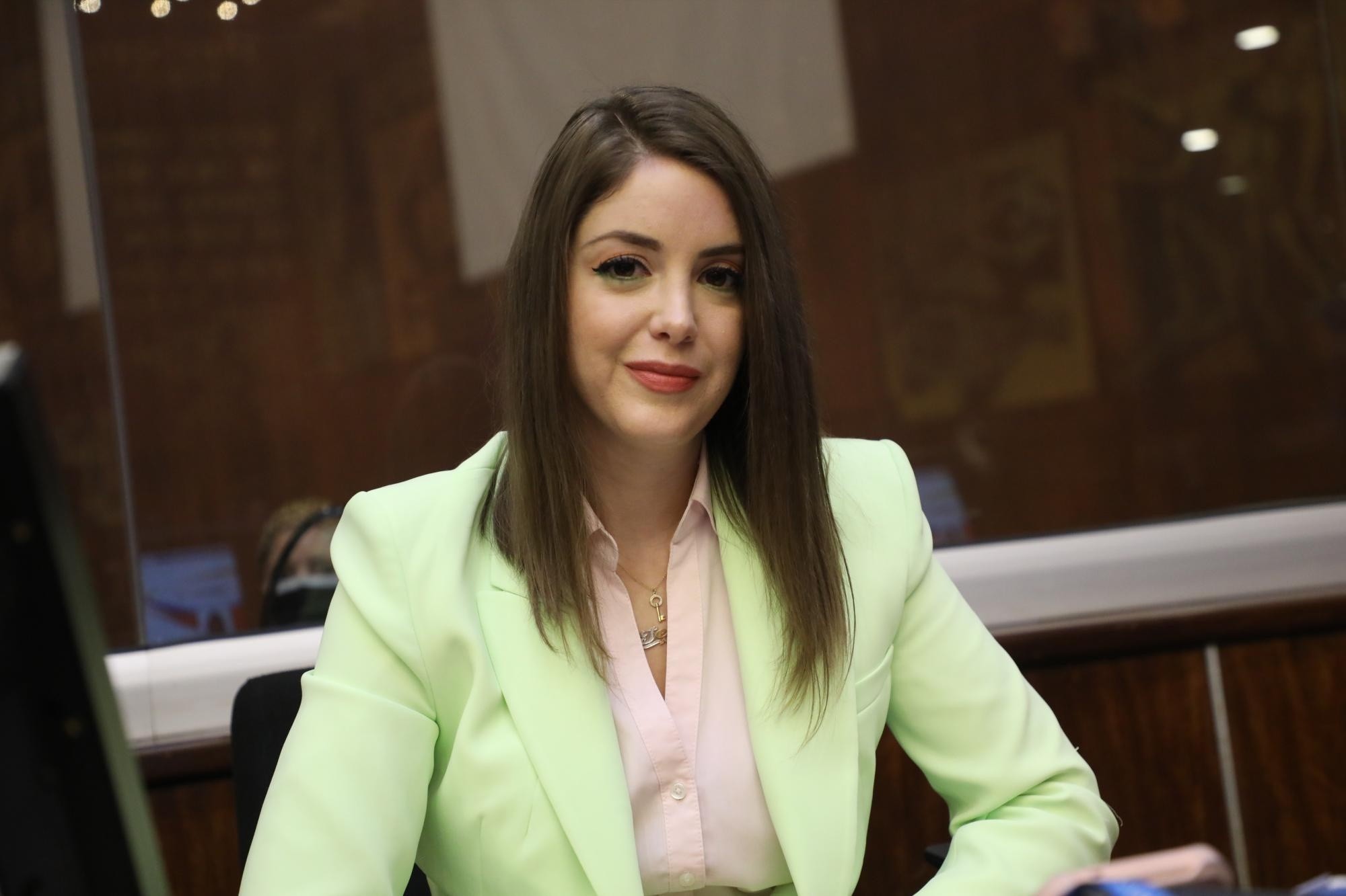 Mónica Palacios en su curul. (Flickr Asamblea)