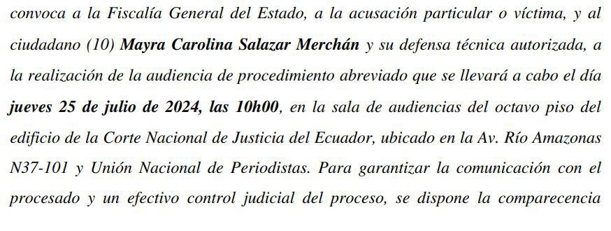 Providencia de la conjueza Mier (Captura)