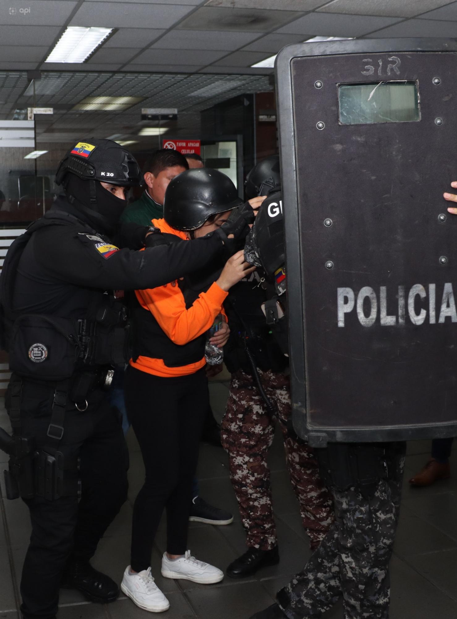 Mayra Salazar en la Corte Nacional de Justicia el 3 de junio de 2024 (API)