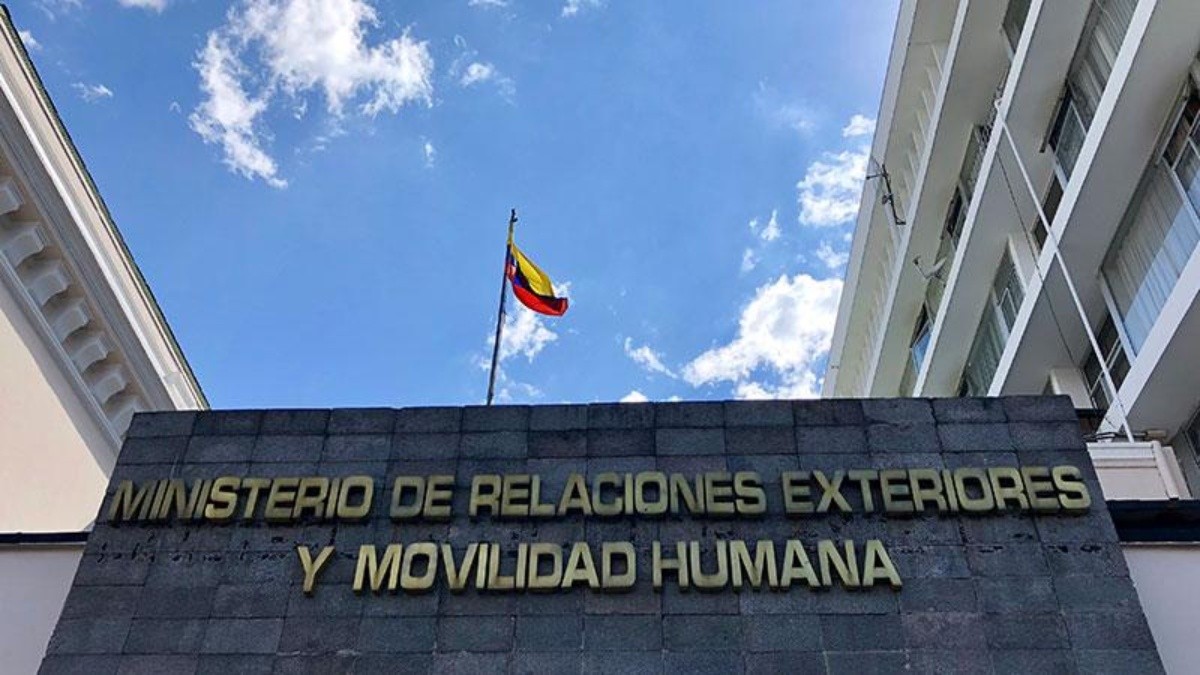La fachada externa del Ministerio de Relaciones Exteriores, en Quito. (Cortesía de Cancillería)