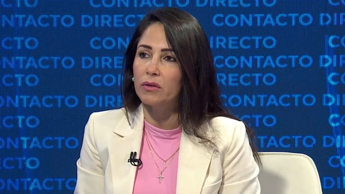 La presidenta de la Revolución Ciudadana, Luisa González, ofreció una entrevista en Contacto Directo. (Ecuavisa)