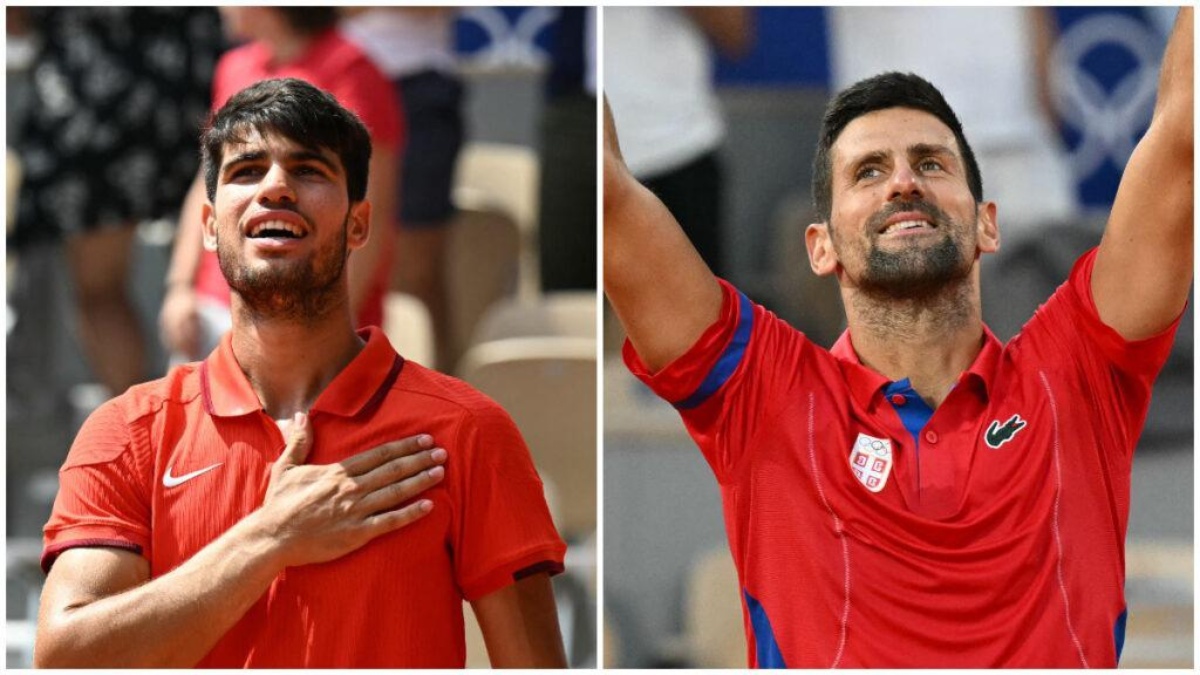 Alcaraz y Djokovic chocarán en la final. (AFP)