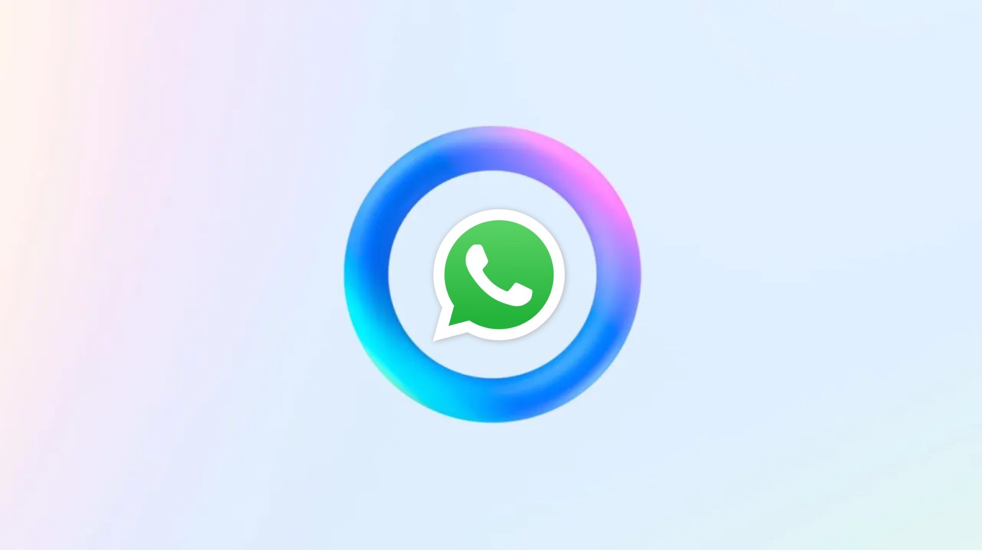 Imagen referencial de círculo azul de WhatsApp. (Ecuavisa)