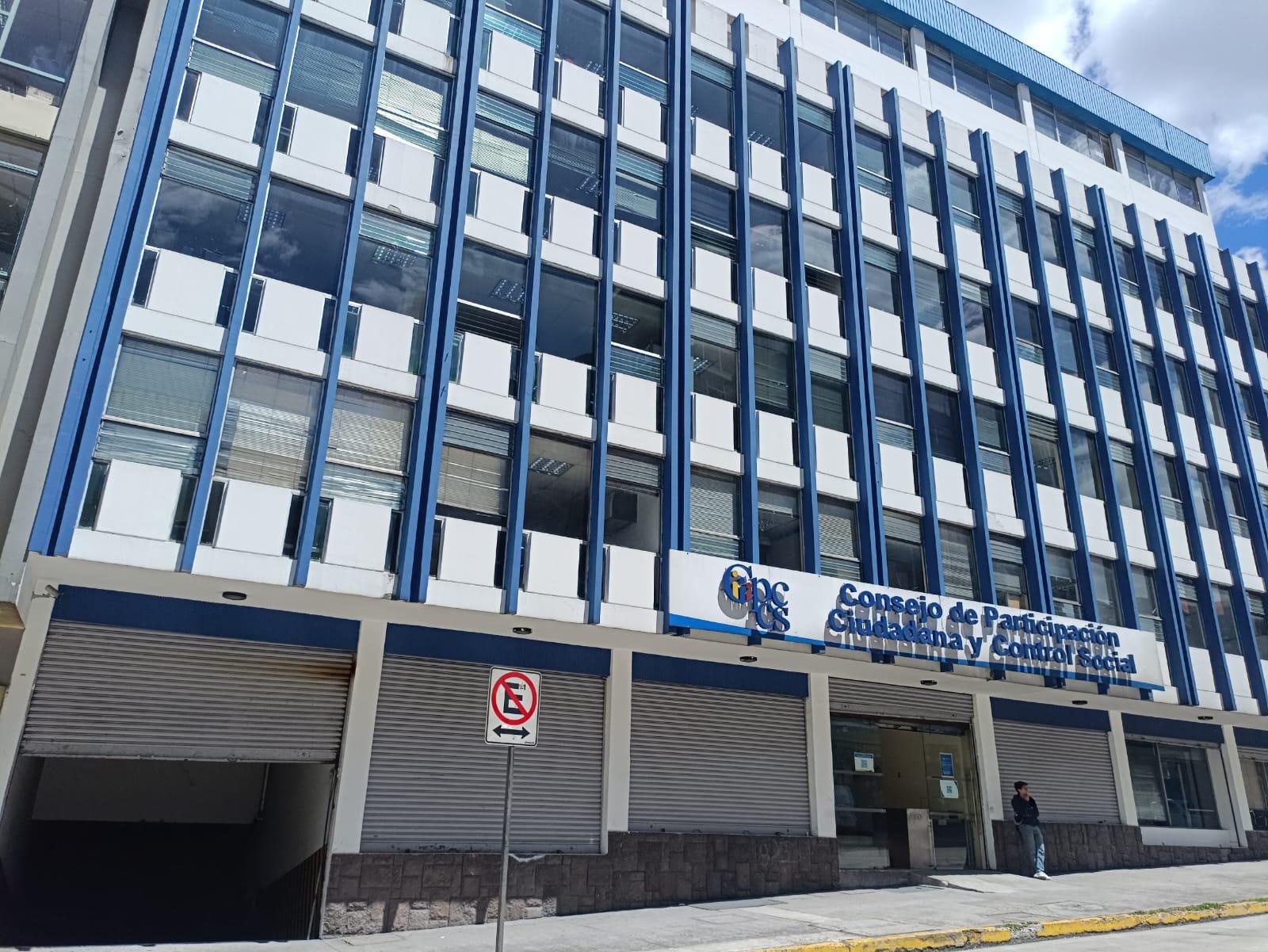 Fachada del Consejo de Participación Ciudadana y Control Social (Cpccs). (Ecuavisa)
