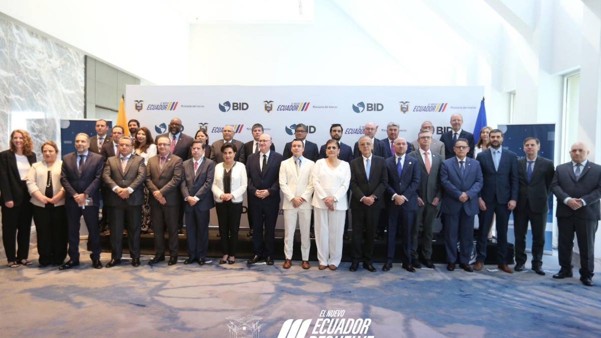 Evento de inauguración de la Cumbre Latinoamericana de Seguridad, en Guayaquil. (Presidencia)