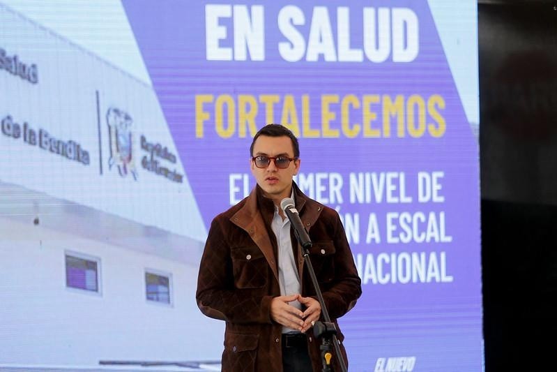 Foto de Daniel Noboa en un evento gubernamental en Catamayo, Loja, el 30 de agosto del 2024. (Presidencia de la República)