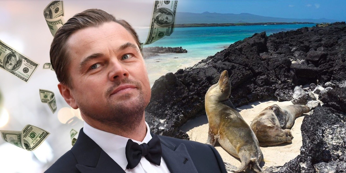 Leonardo Dicaprio en las Islas Galápagos. (Ecuavisa)