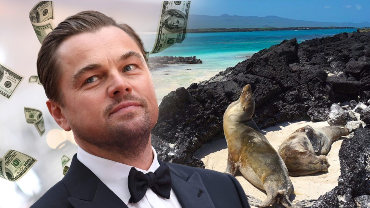 Leonardo Dicaprio en las Islas Galápagos. (Ecuavisa)