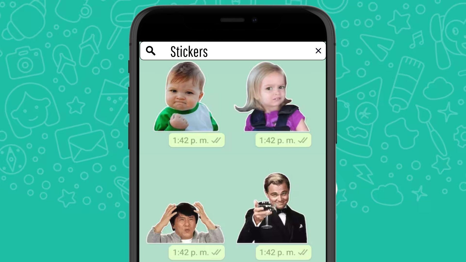 Imagen referencial de stickers en WhatsApp. (Internet)
