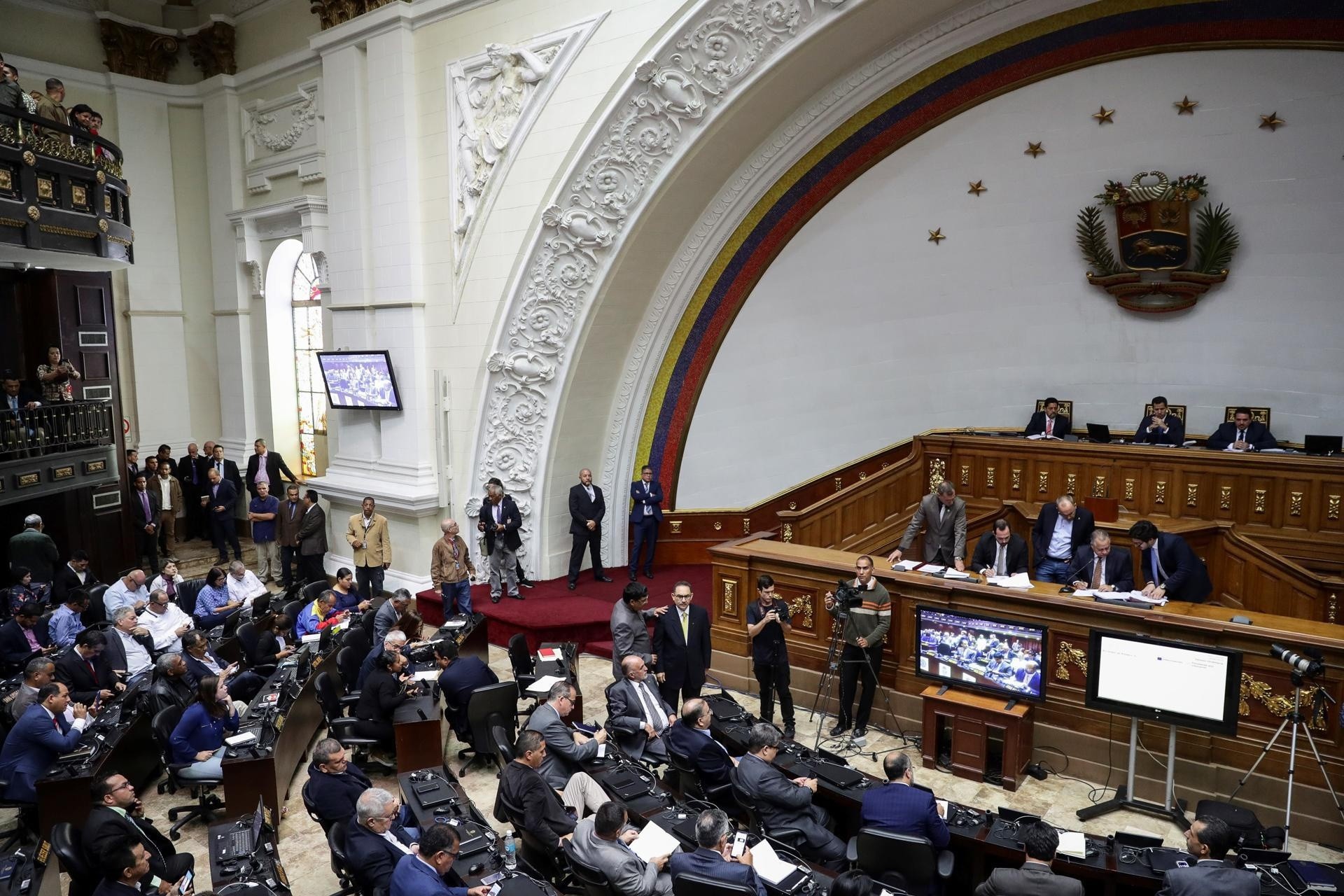 Fotografía de archivo de una vista general del hemiciclo de sesiones del Parlamento venezolano, en Caracas. (Foto: EFE)