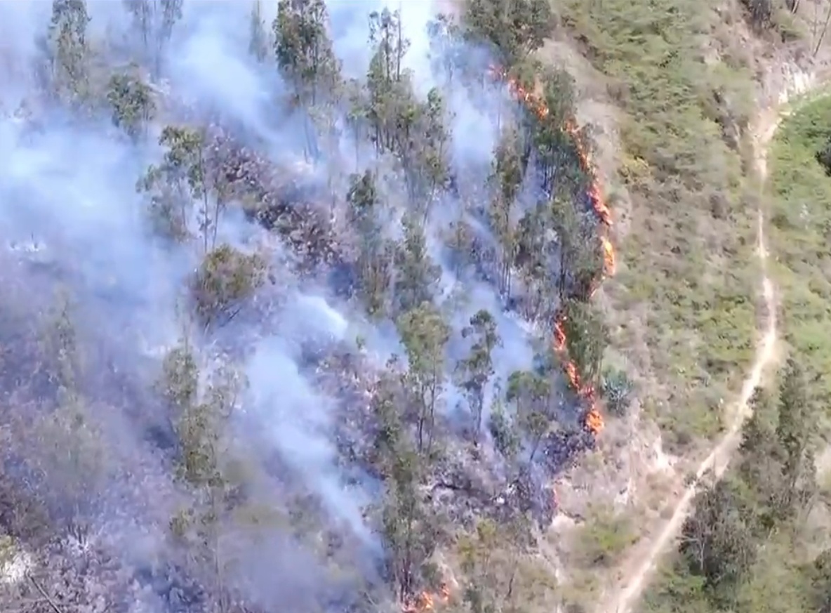 Imagen de un incendio en Ecuador. (Televistazo)