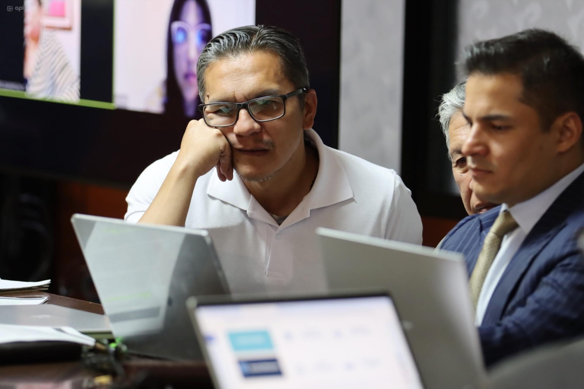 Imagen de archivo de la reinstalación de la audiencia de habeas corpus a favor del expresidente del Consejo de la Judicatura, Wilman Terán. (API)