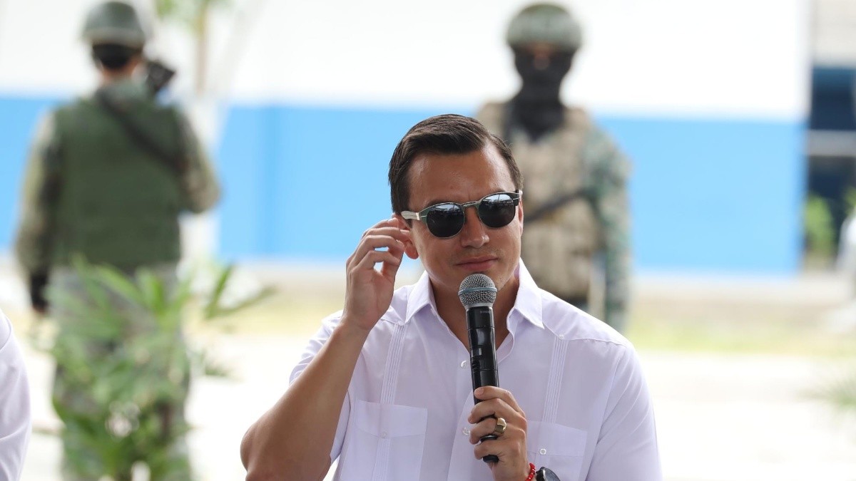 Imagen de archivo del presidente Daniel Noboa, en Guayaquil. (API)