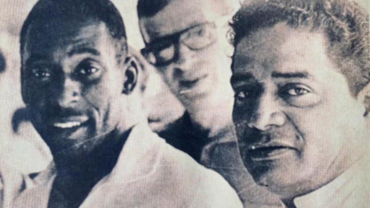 Pelé y Guillermo Valencia León. (ARCHIVO)