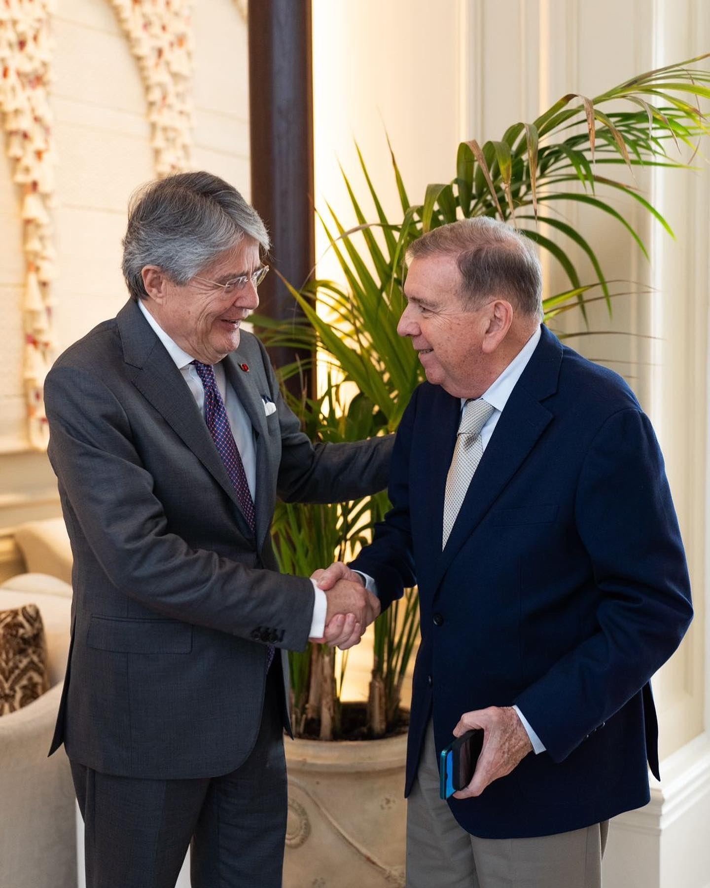 El Expresidente de Ecuador ratificó su respaldo a los representantes d ela oposición venezolana. (Cuenta X Guillermo Lasso)