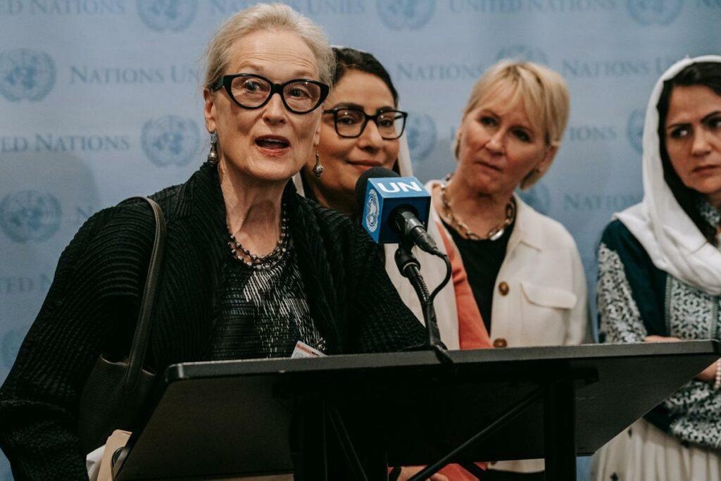 Fotografia de Meryl Streep en la Asanblea Genereal de la ONU (EFE)