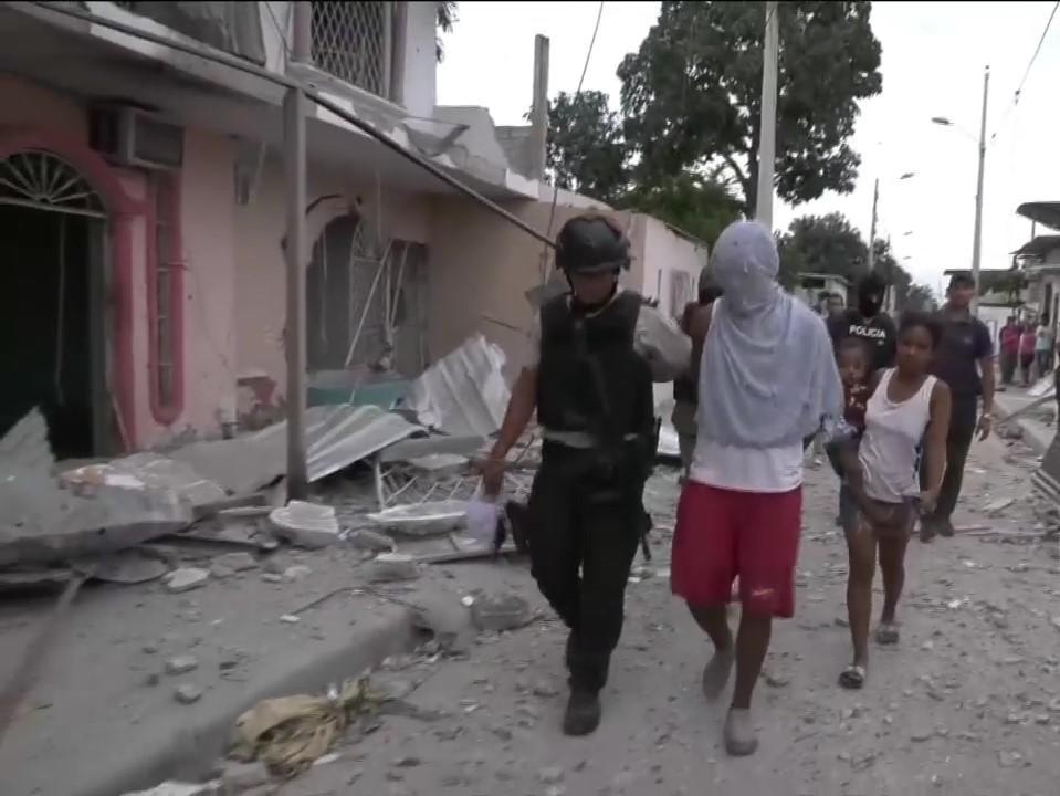 Imagen de un sospechoso del ataque terrorista en Machala. (Televistazo)