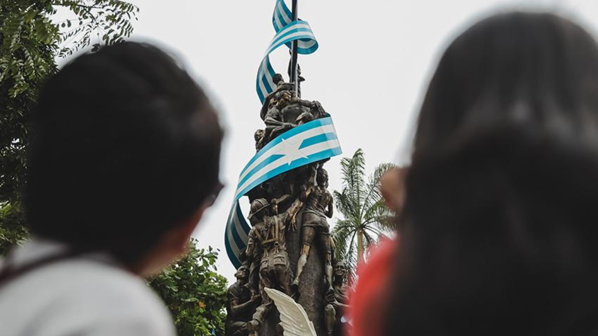 Evocación de la Fragua de Vulcano en la Plaza Bicentenario. (Municipio de Guayaquil)