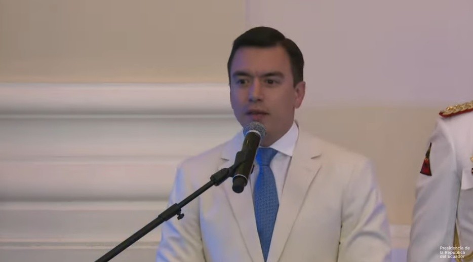 Daniel Noboa, presidente de la República. (Captura de video)