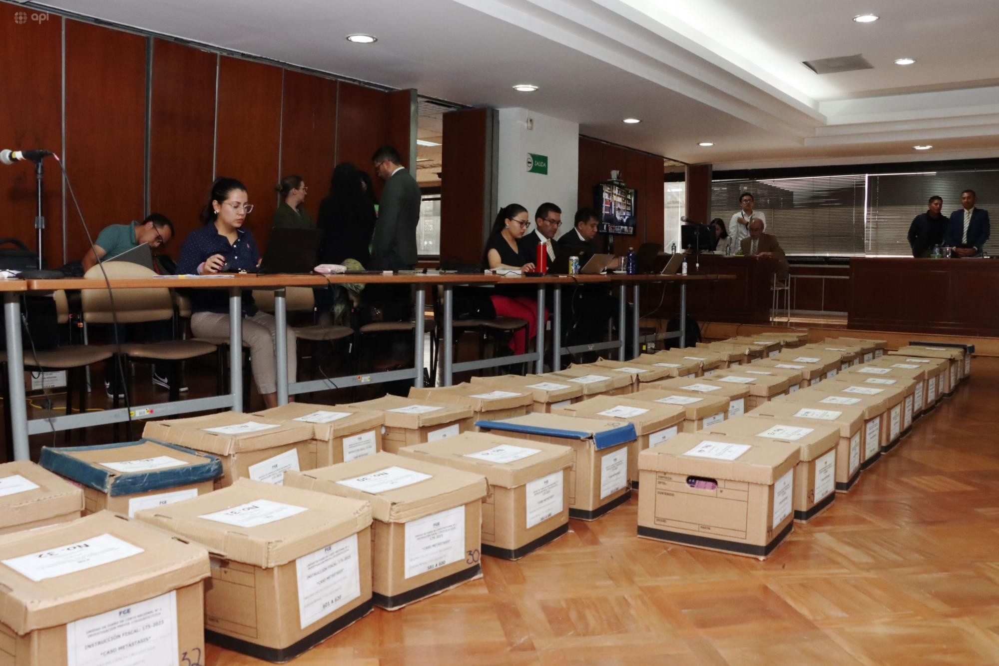 Quito, jueves 12 de septiembre del 2024, reinstalación del caso Metástasis, en la Corte Nacional de Justicia. (Foto: API)