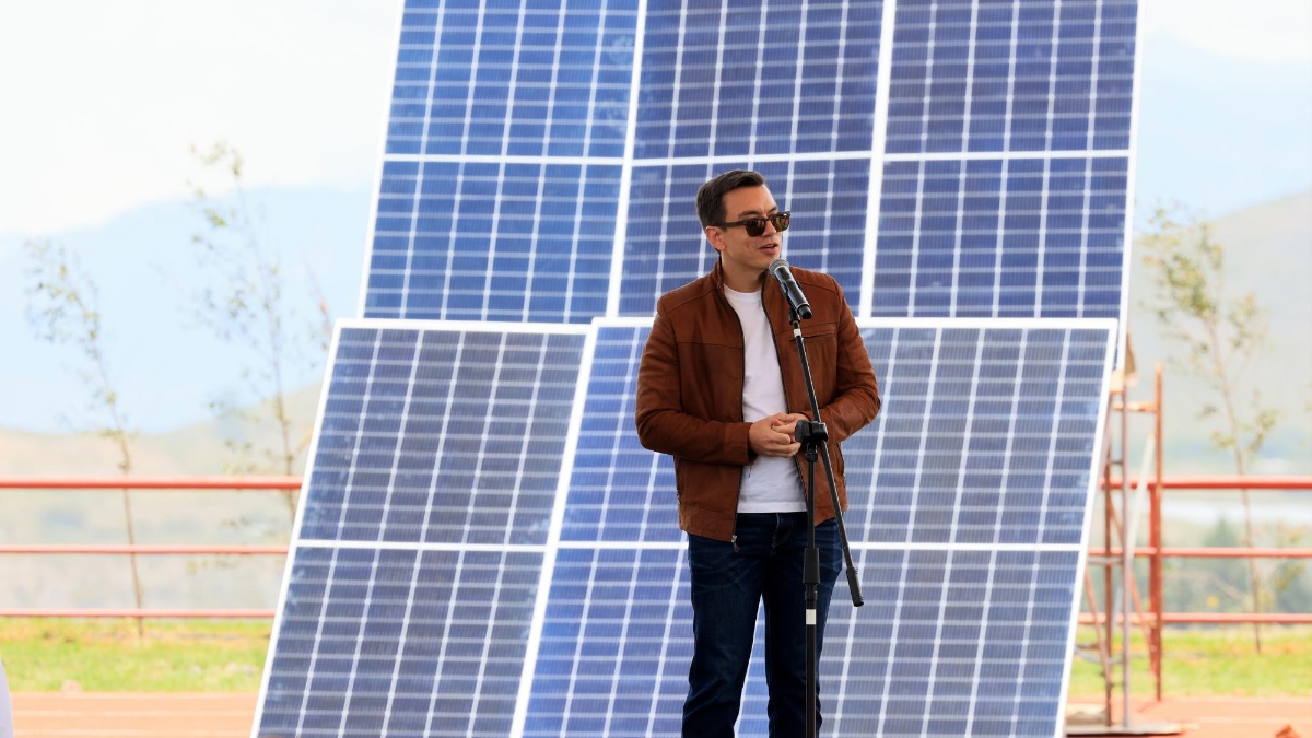 El presidente Daniel Noboa durante su intervención en Ibarra, capital de Imbabura. (Flickr de la Presidencia de la República)