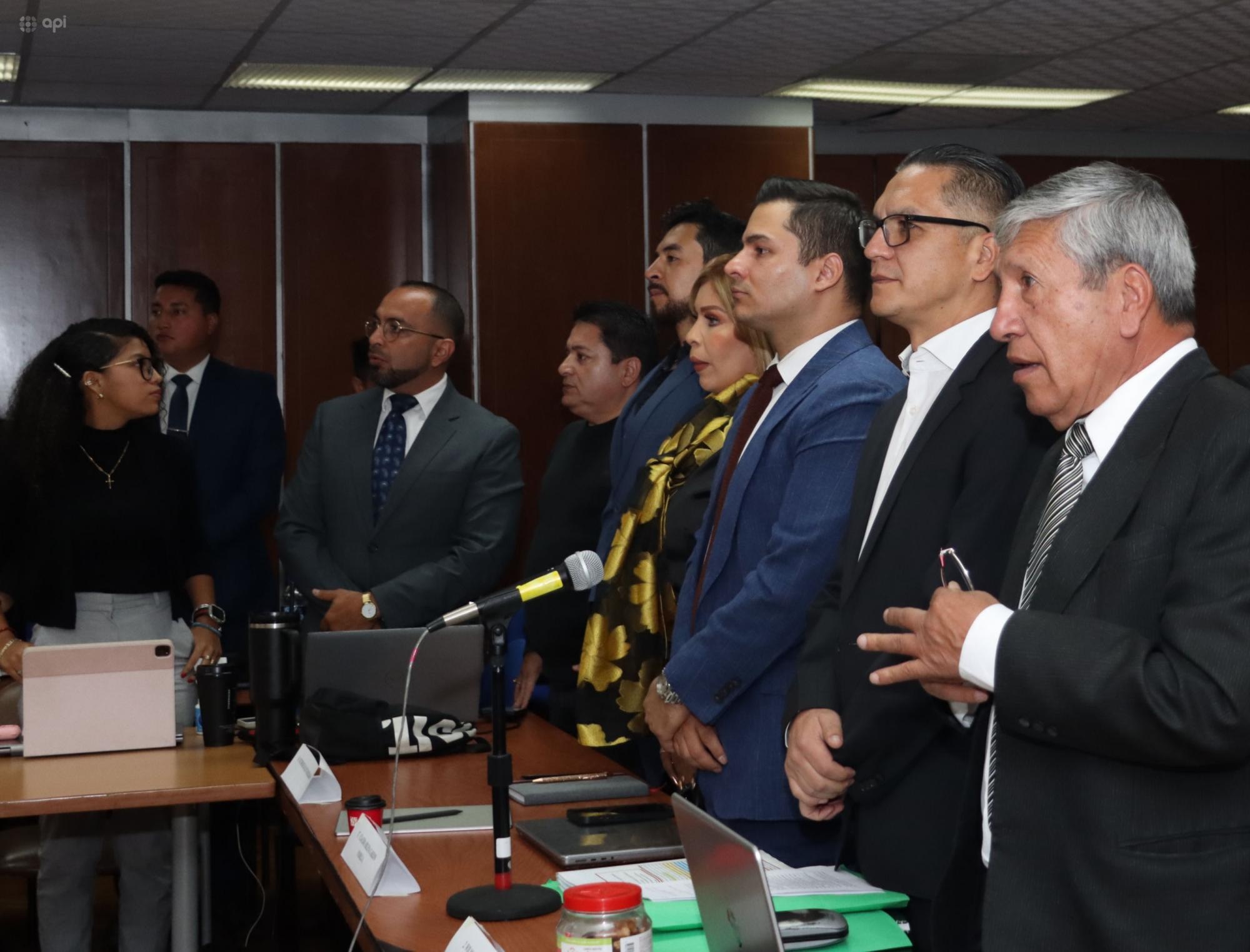 Wilman Terán en la audiencia de juicio del caso Metástasis este 21 de octubre. (API)