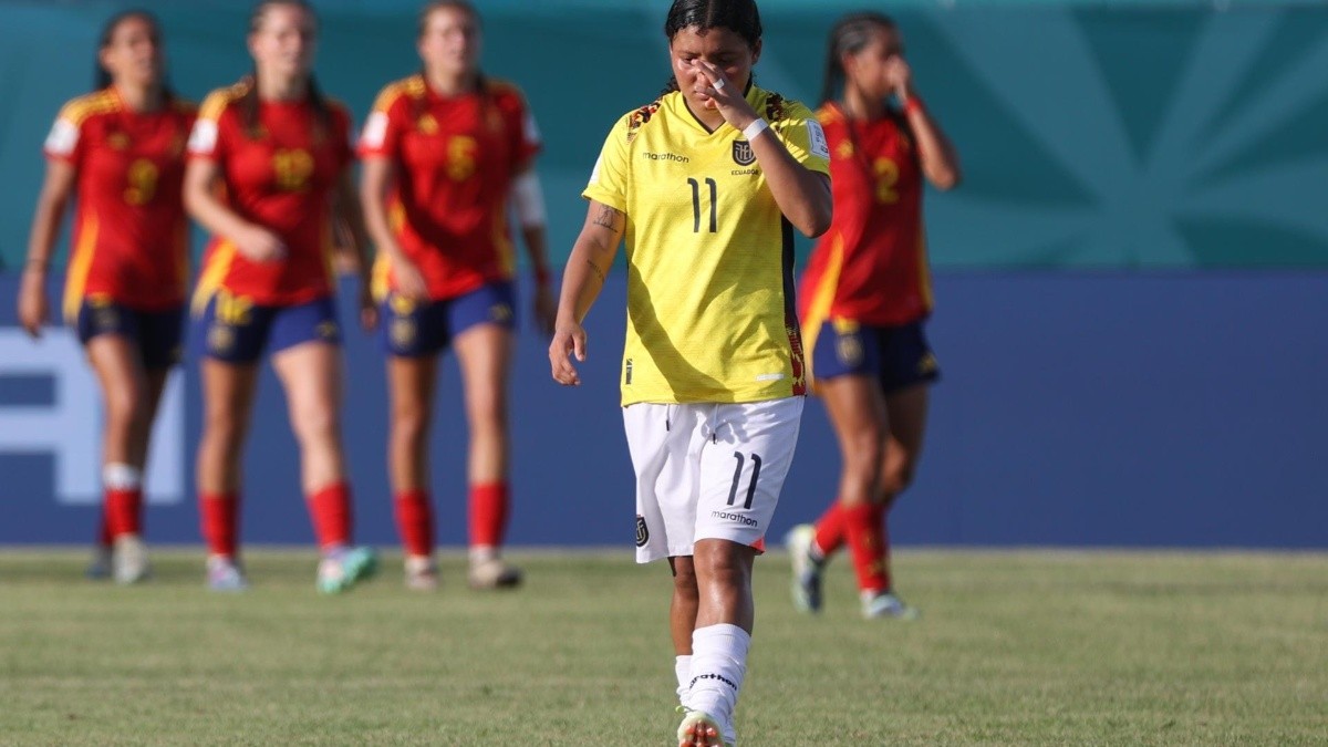 Ecuador perdió por 5-0 ante España en los cuartos de final del Mundial femenino sub 17. (EFE)