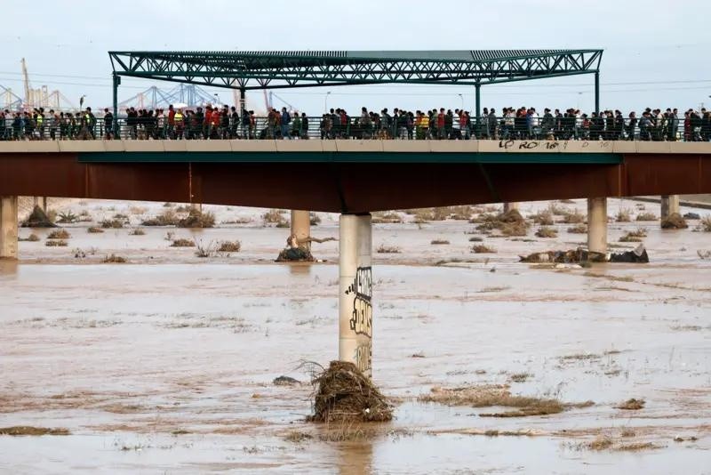 Imágenes de las inundaciones en Valencia. (Foto: Agencia.)