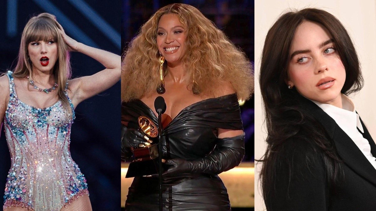 Fotografías de las nominadas los Grammy, Taylor Swift, Beyoncé y Billie Eilish (INTERNET)