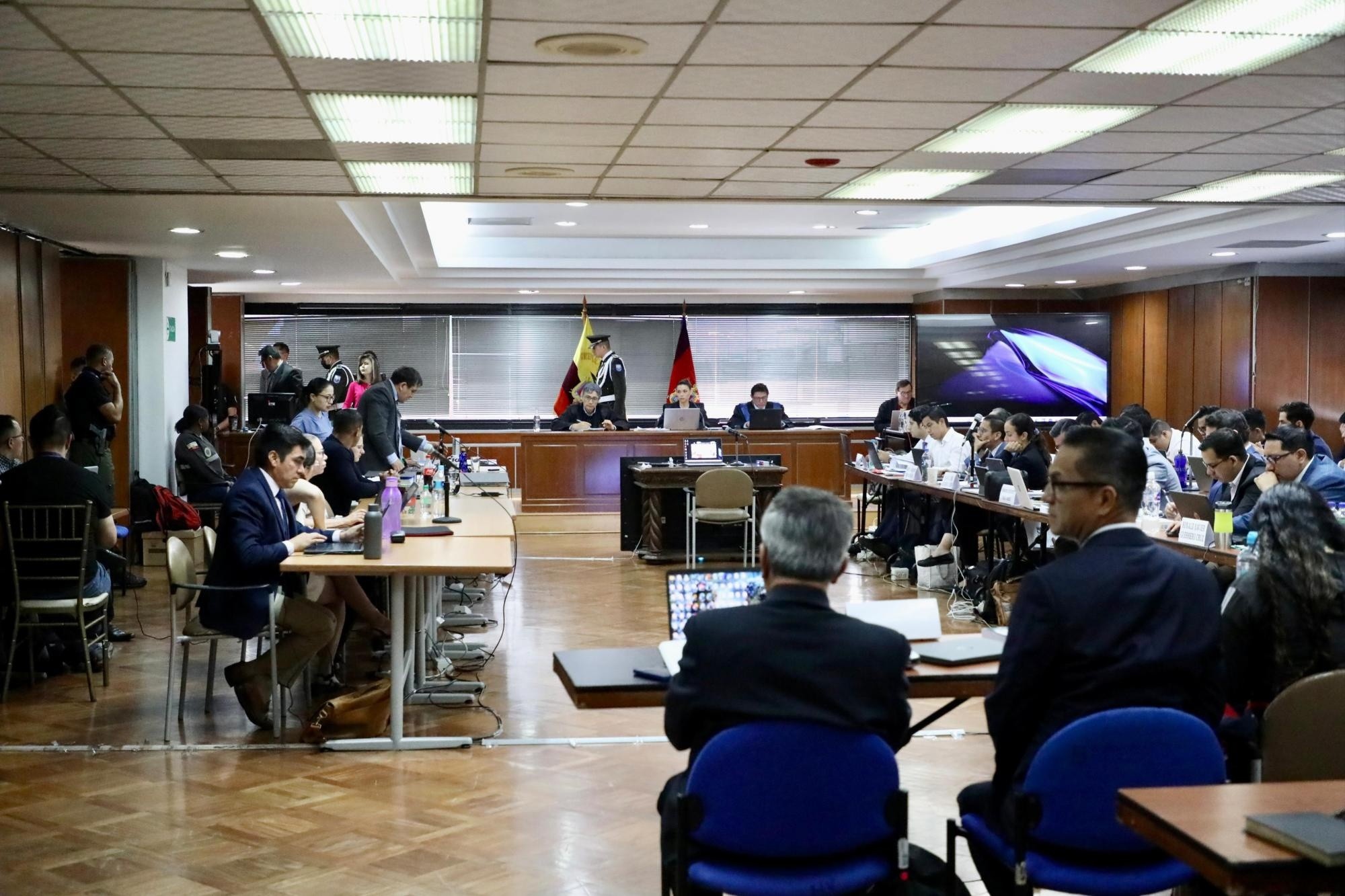 Reinstalación en su decimosexto día de la audiencia de juzgamiento contra 21 procesados pordelincuencia organizada. (Foto: Fiscalía General)