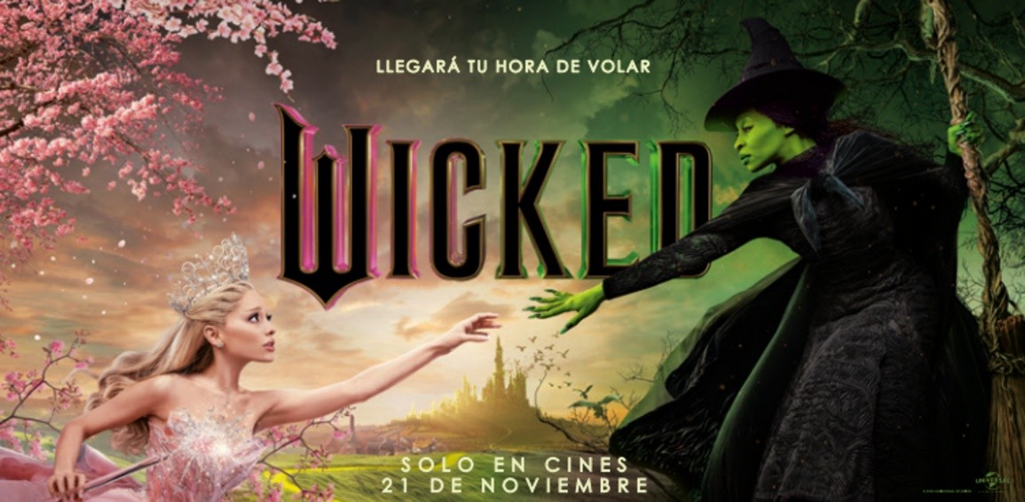 Wicked es una adaptación cinematográfica del exitoso musical de Broadway que narra la historia de las brujas de Oz, Elphaba y Glinda, antes de los eventos de "El Mago de Oz". La película promete ser un espectáculo visual impresionante, con grandes actuaciones y canciones memorables, explorando la amistad y la complejidad de sus personajes en un mundo mágico. (RRSS)
