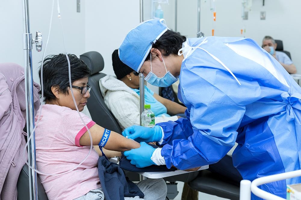 Imagen referencial de atención en quimioterapia (Solca)