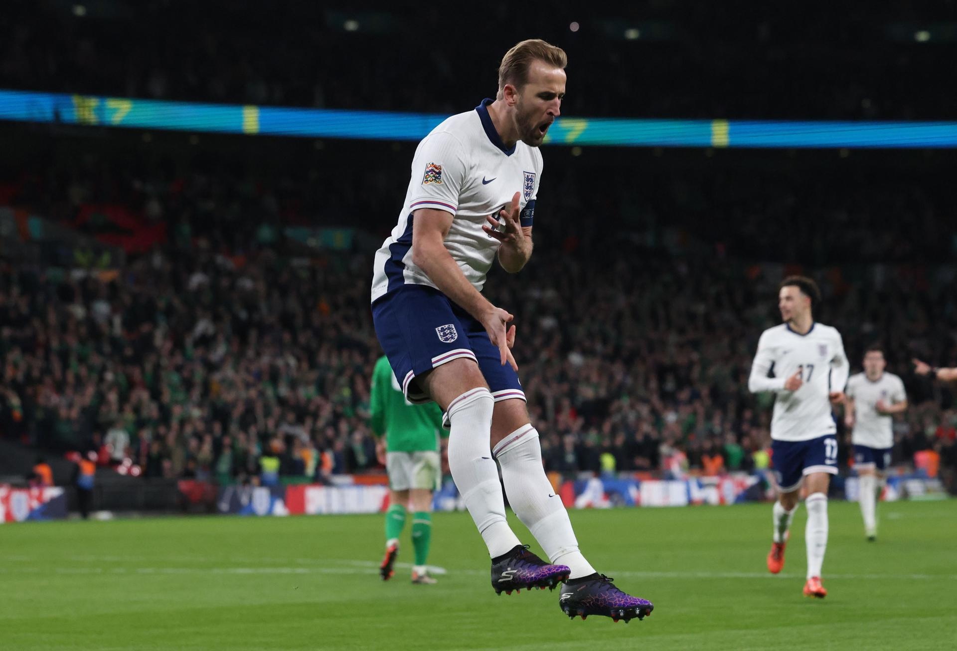 Harry Kane anotó un gol en la victoria de Inglaterra ante Irlanda. (EFE)