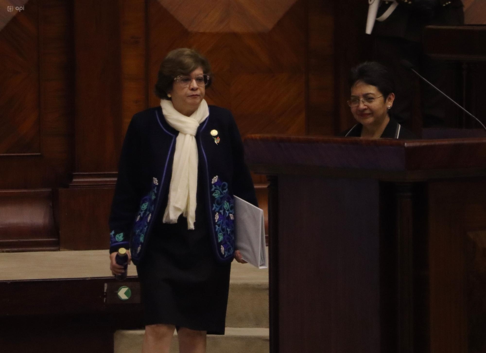 Imagen de archivo de la ministra del Trabajo, Ivonne Núñez, en el Pleno de la Asamblea Nacional. (API)