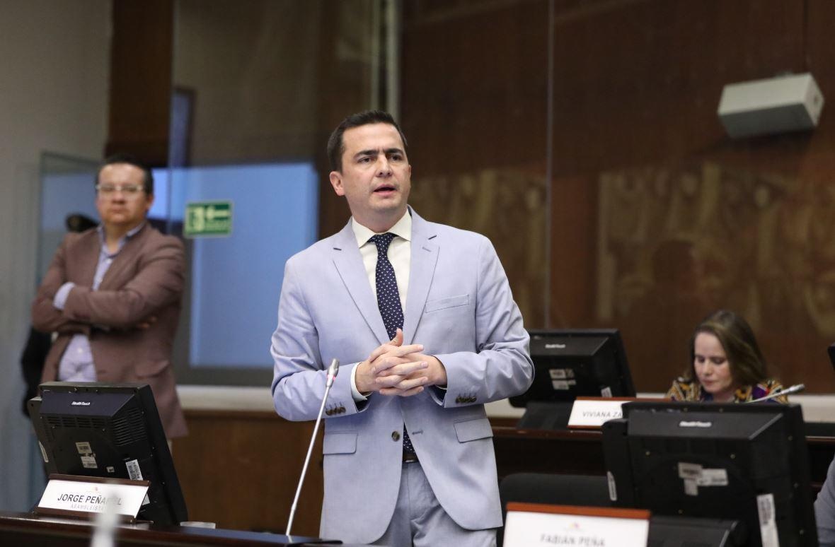 En imagen, el asambleísta de Construye, Jorge Peñafiel. (Asamblea)