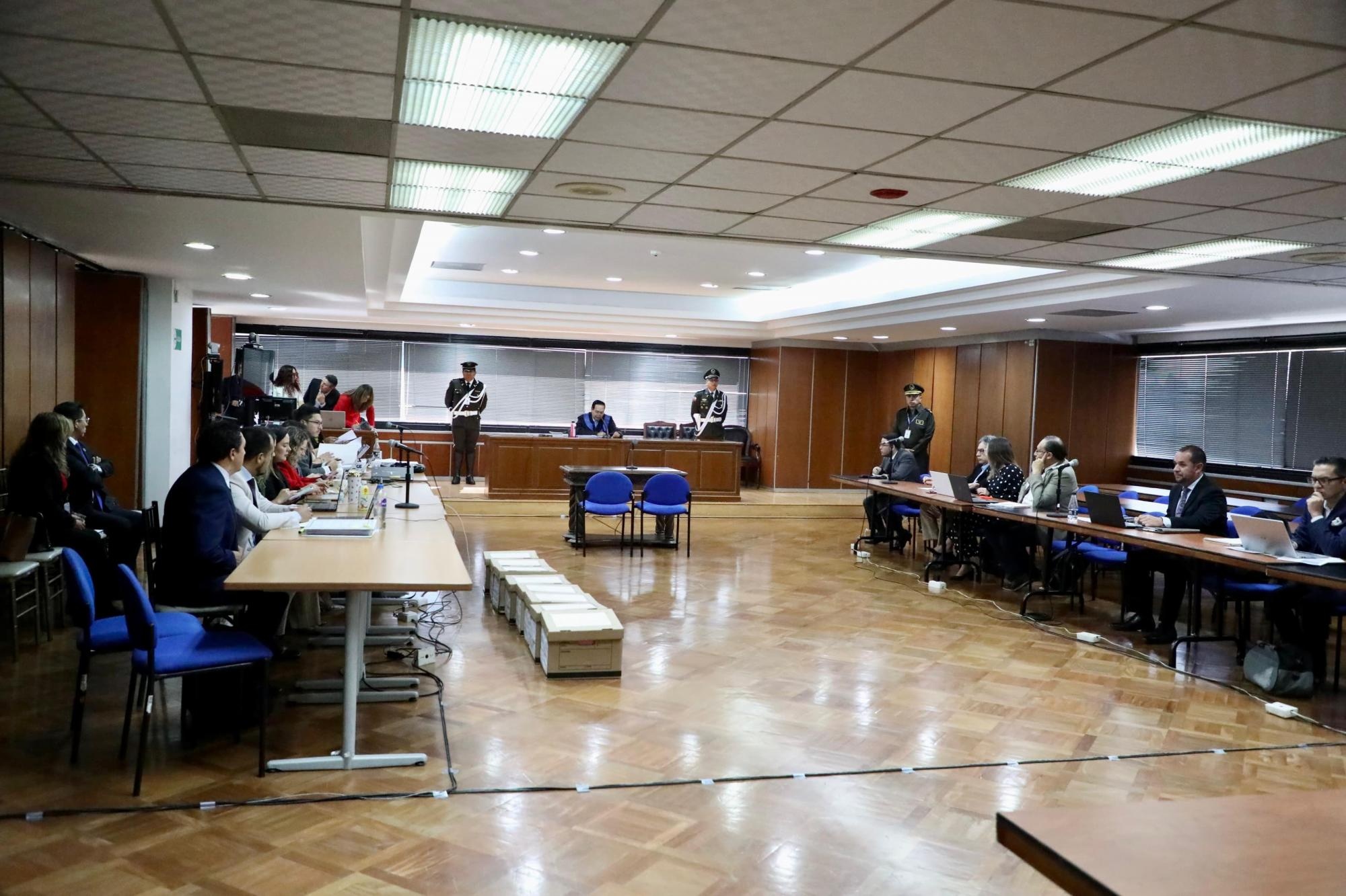 La audiencia de recepción de testimonios anticipados en la CNJ. (Cortesía de Fiscalía)