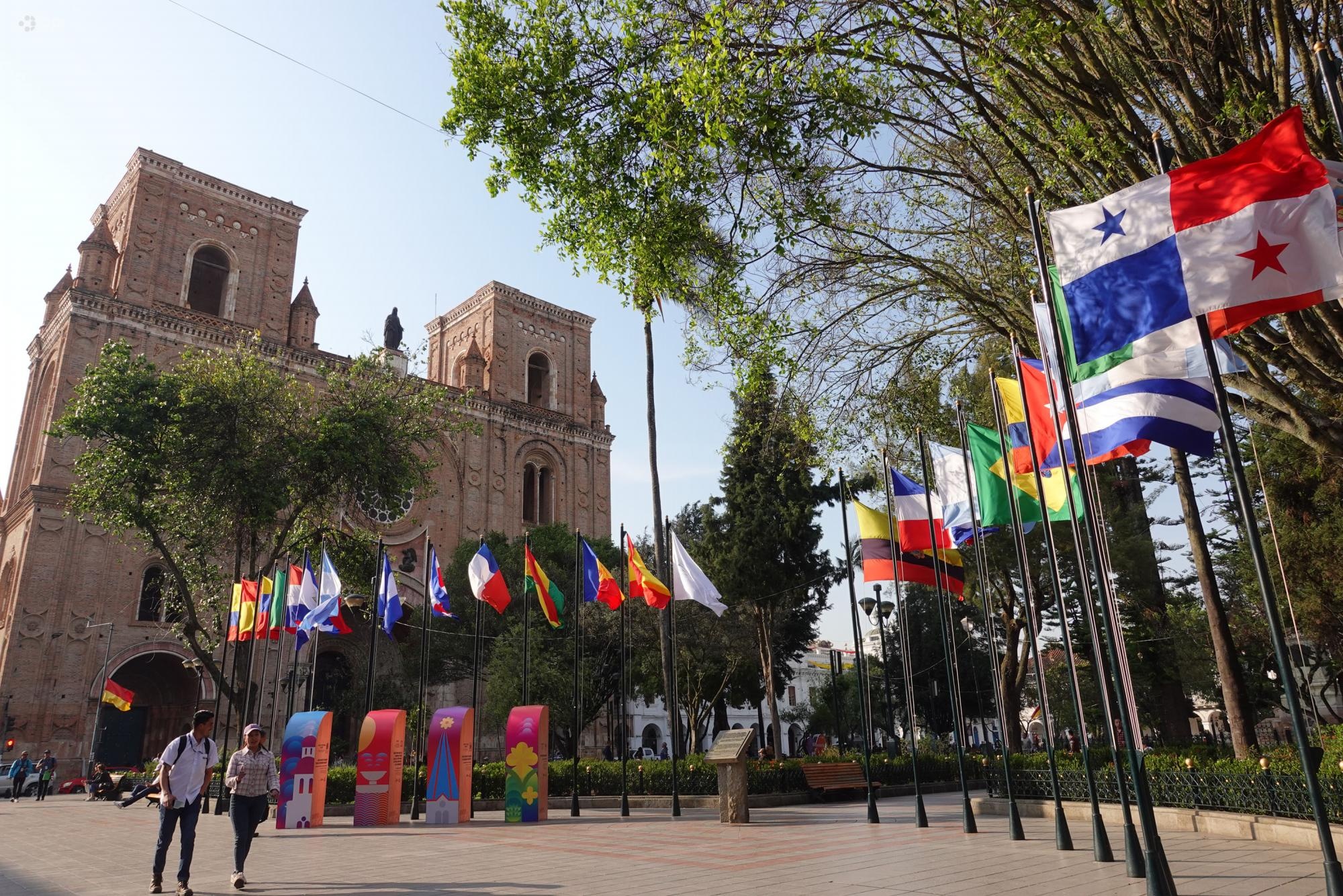 El centro de Cuenca durante la XXIX Cumbre Iberoamericana. (Boris Romoleroux/API)