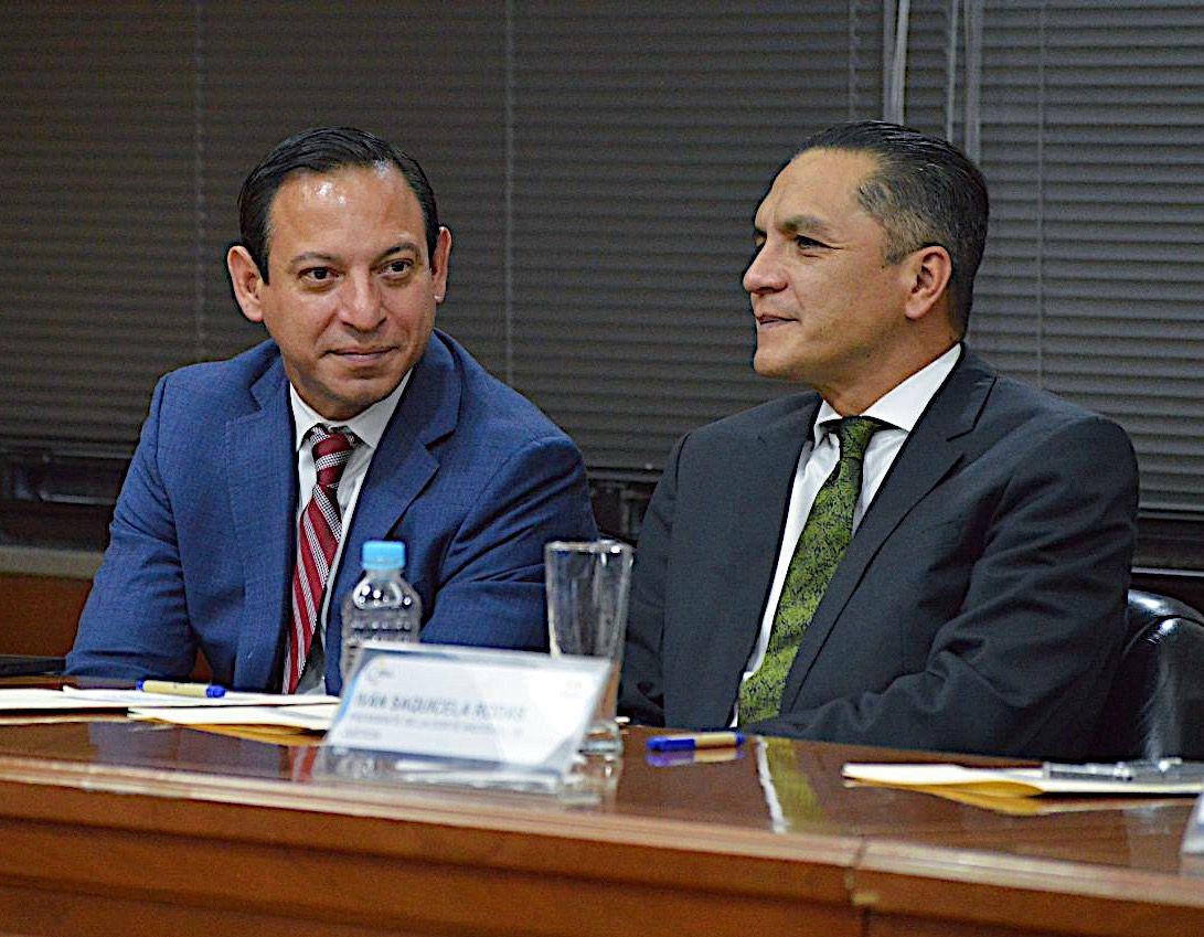 Javier Muñoz y Wilman Terán aprobaron la extensión de periodo a jueces de la Corte Nacional hasta 2030. (Foto: Cuenta X Xavier Muñoz)